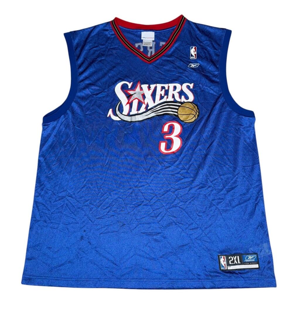 Vintage Reebok Philadelphia 76ers Allen Iverson Retro NBA Jersey